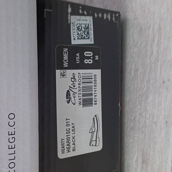 Aqua College Hearty Black Leather Waterproof Loafer NIB - Picture 8 of 8